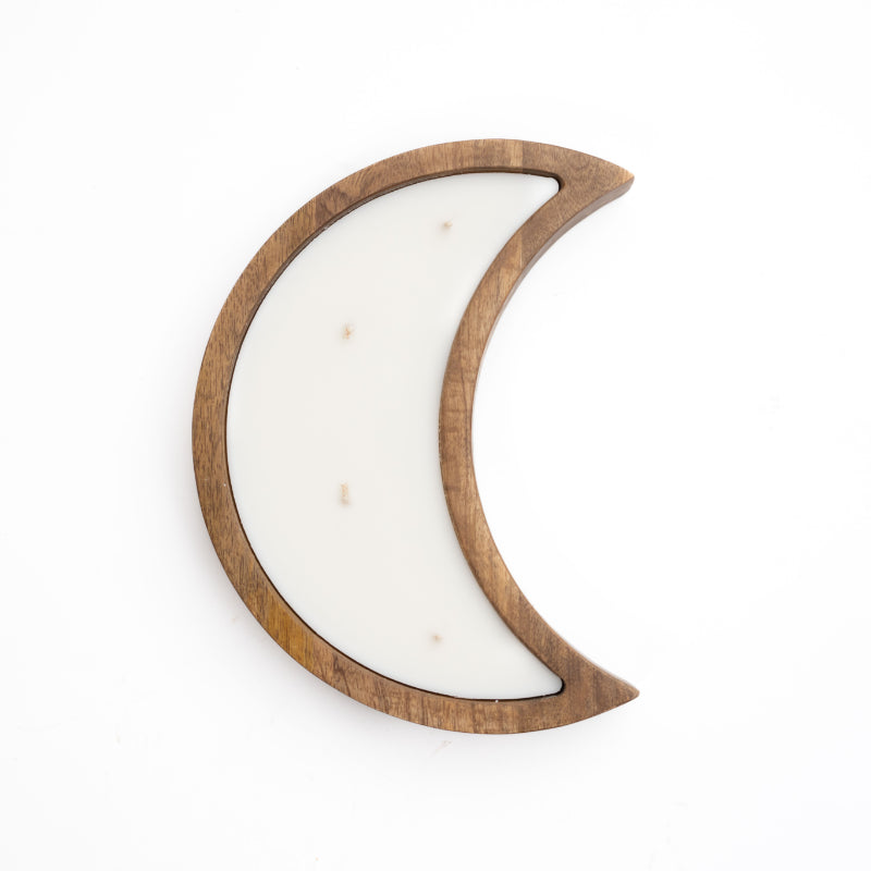 Crescent Wood Candle