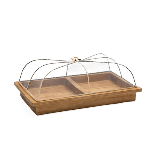 Divided Wood Platter with Cover