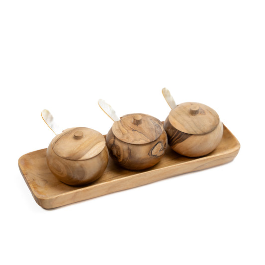 Mini Set of Wood Containers