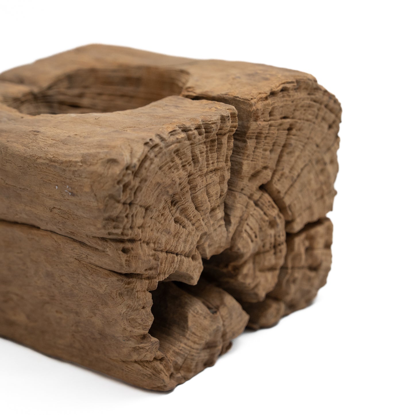 Rustic Square Wood Planter - Large