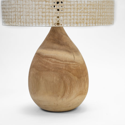Natural Wooden Base Lampshade