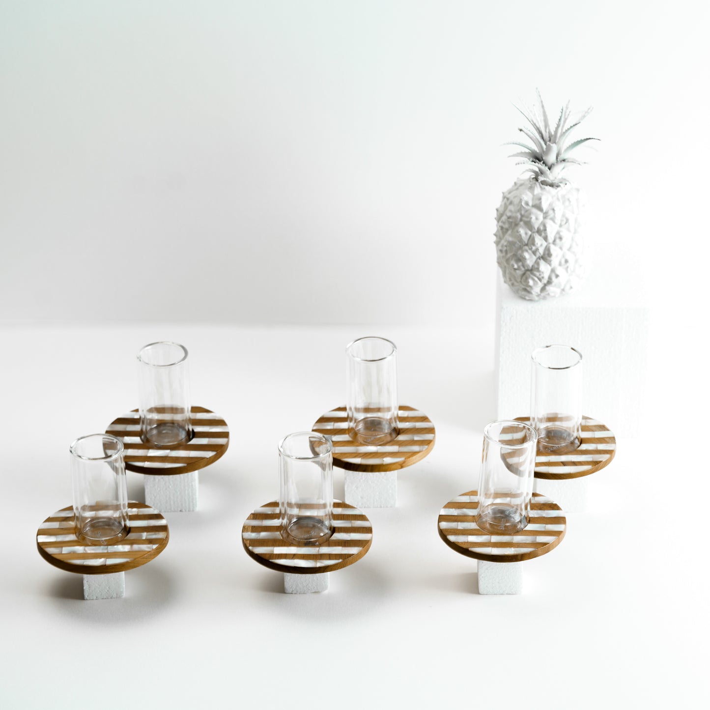Mother of Pearl x Wood Tea Set