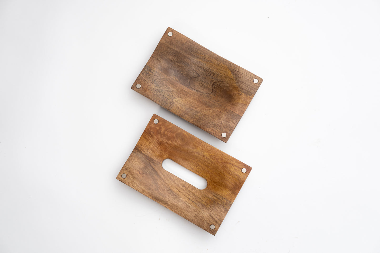 Magnetic Wood Tissue Box