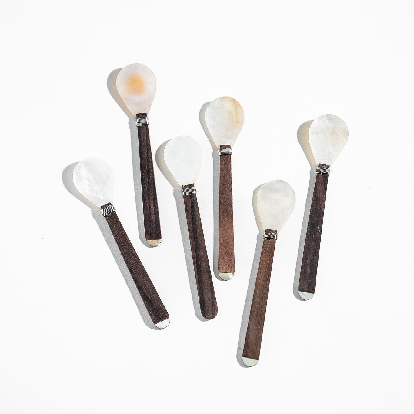 Mother of Pearl Small Spoons - Set of 6