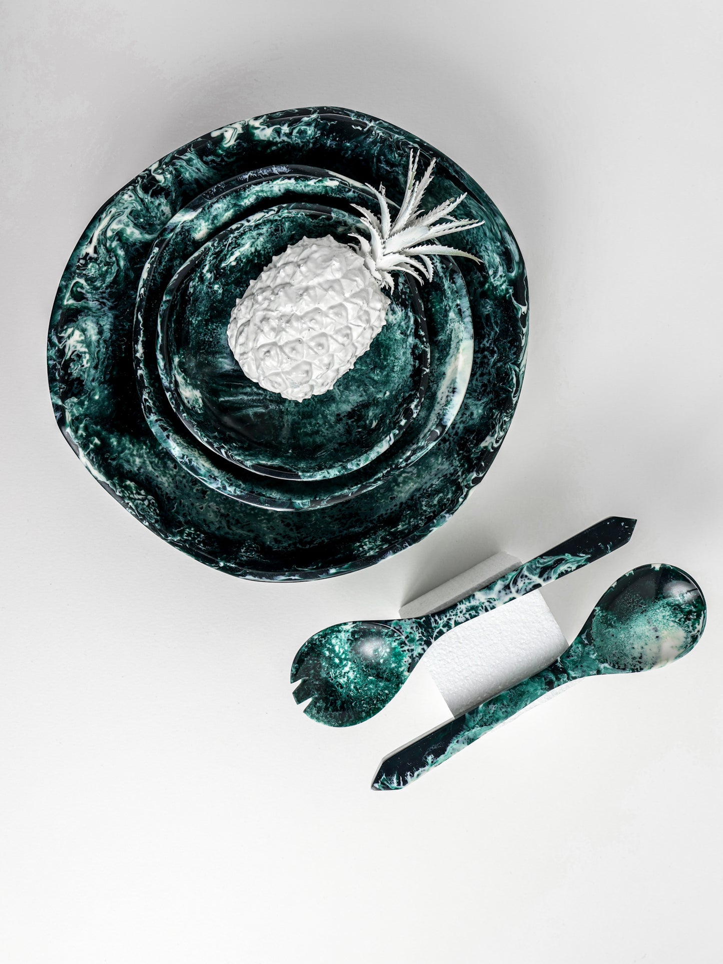 Set of 2 Resin Serving Utensils - Green