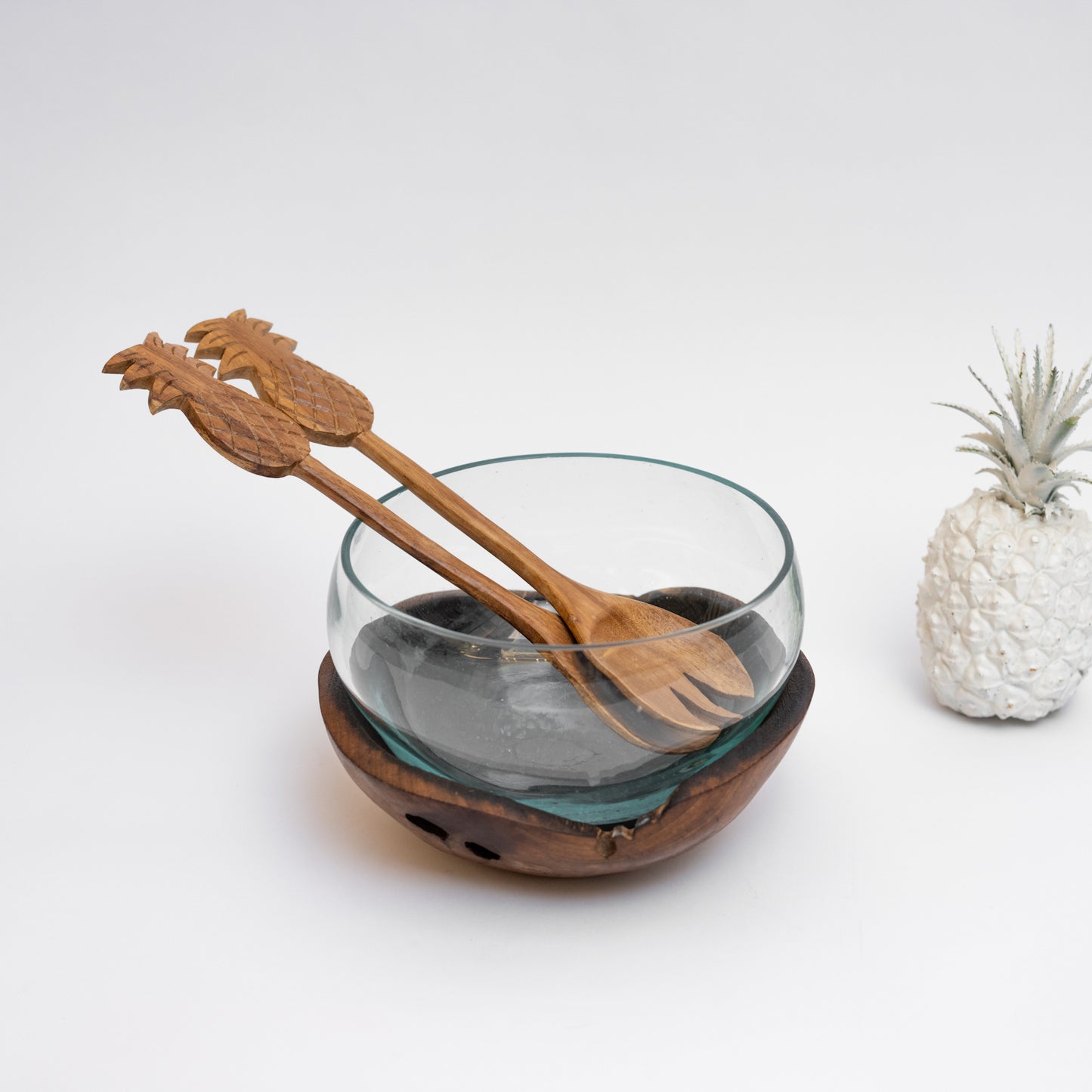 Wood x Glass Bowls - Set of 2 Large & Medium