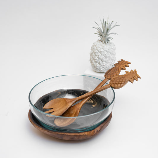 Wood x Glass Bowls - Set of 2 Large & Medium