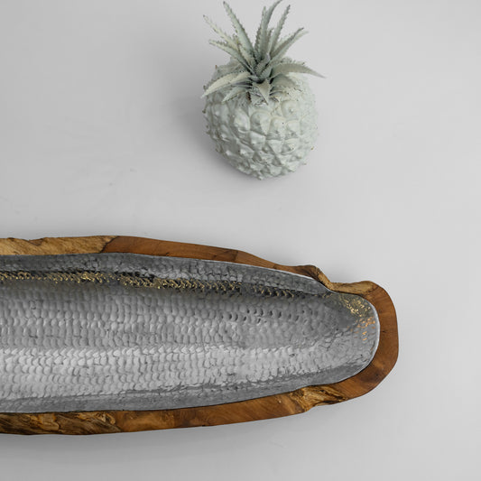 Wood x Aluminium Long Plate/Bowl
