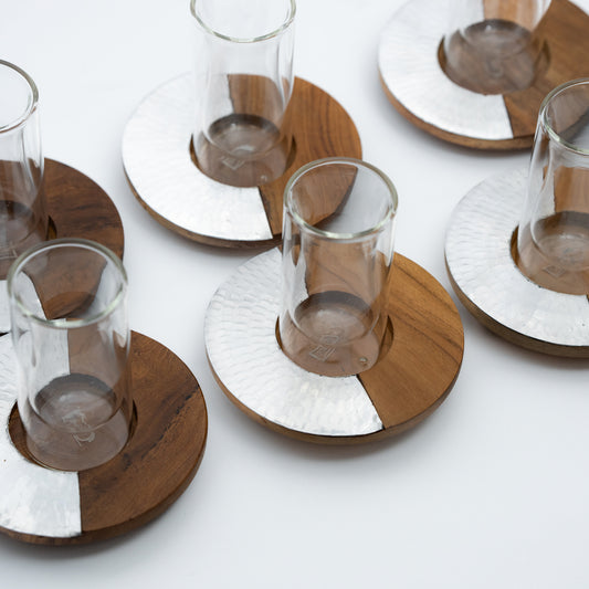 Wood x Aluminium Tea Set & Sugar Container