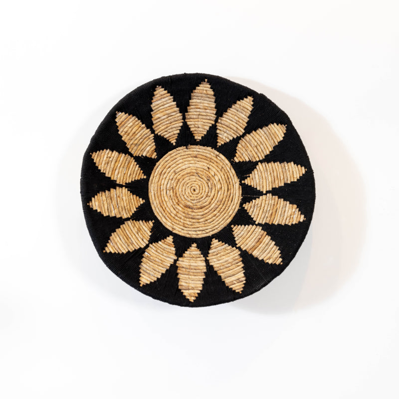 Handmade Rattan Wall Decor in Black - Medium