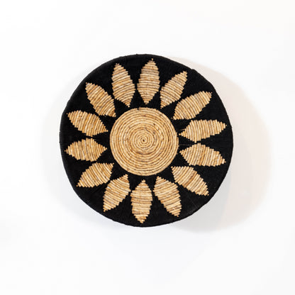 Handmade Rattan Wall Decor in Black - Medium