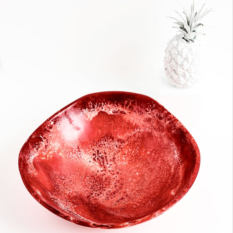 Red Resin Bowl - Large