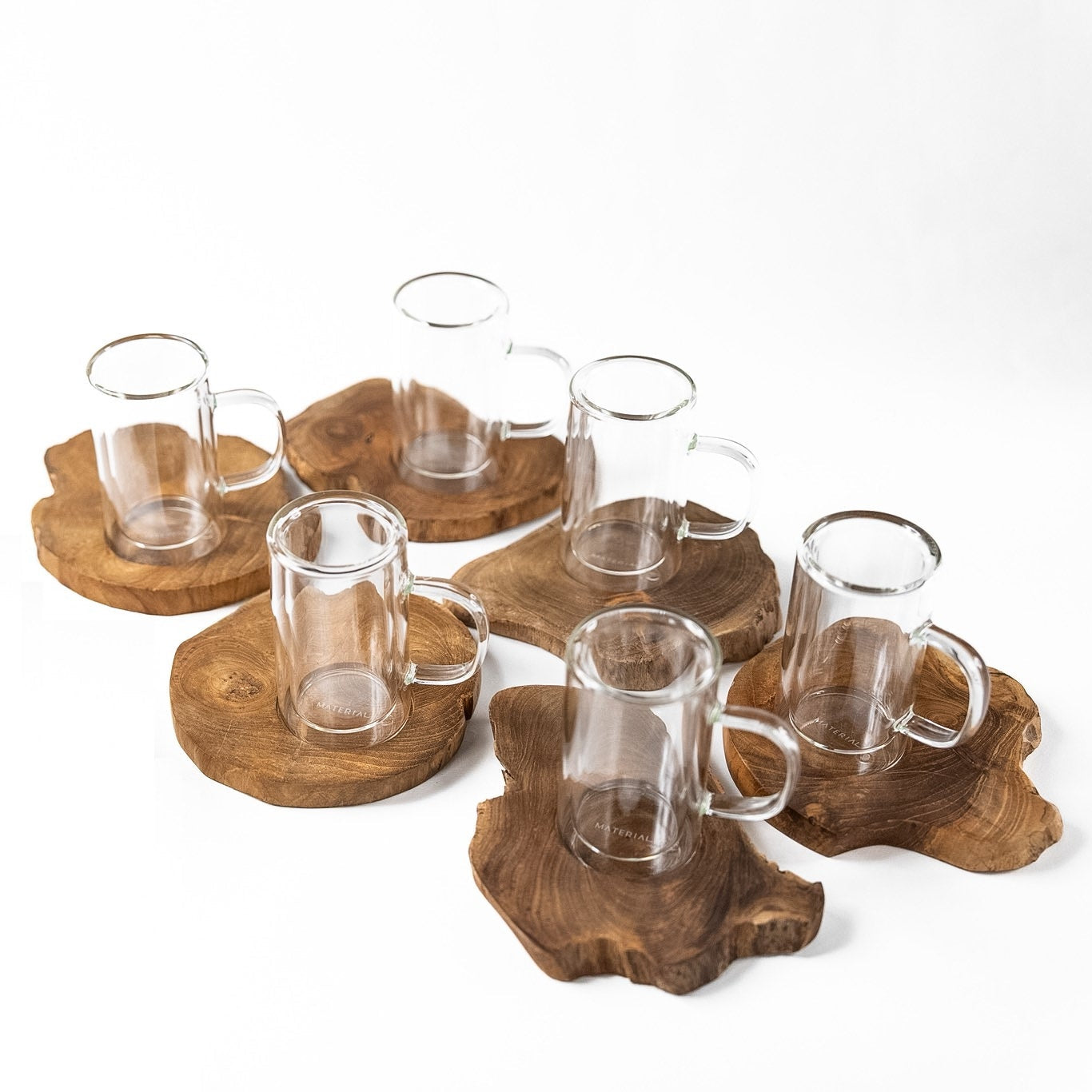 Natural Wood Tea Set & Sugar Container