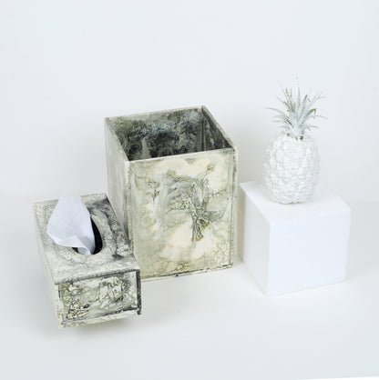 Beige Resin Tissue Box
