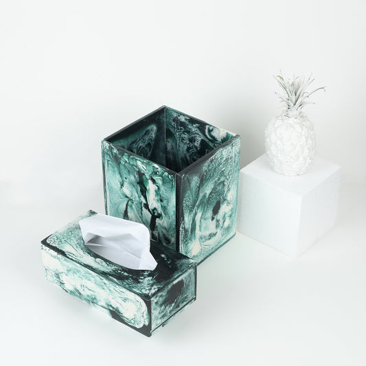 Green Resin Trash Bin