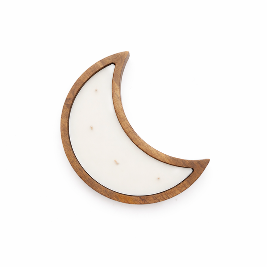 Crescent Wood Candle