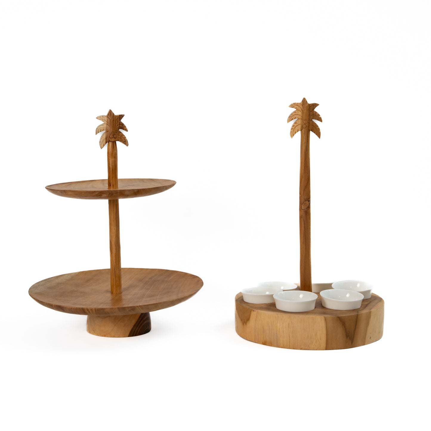 Palm Tree Wooden Standing Plate