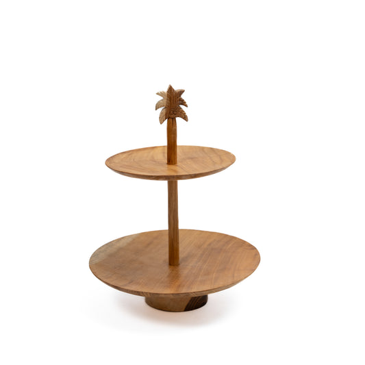 Palm Tree Wooden Standing Plate