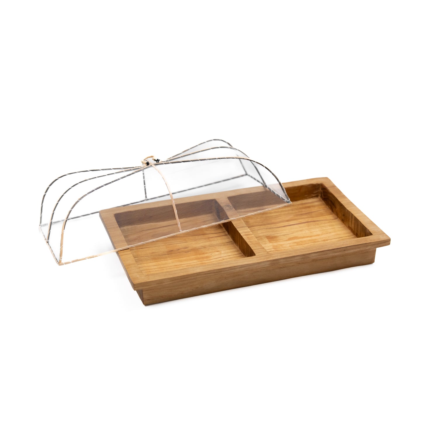 Divided Wood Platter with Cover