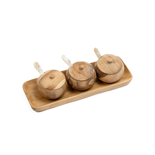 Mini Set of Wood Containers