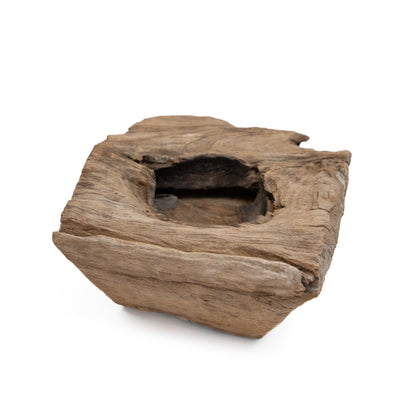 Rustic Square Wood Planter - Medium
