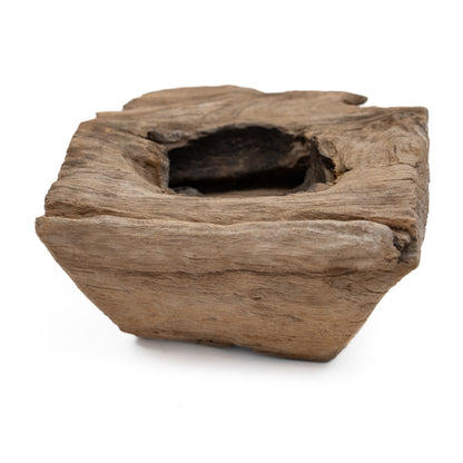 Rustic Square Wood Planter - Medium