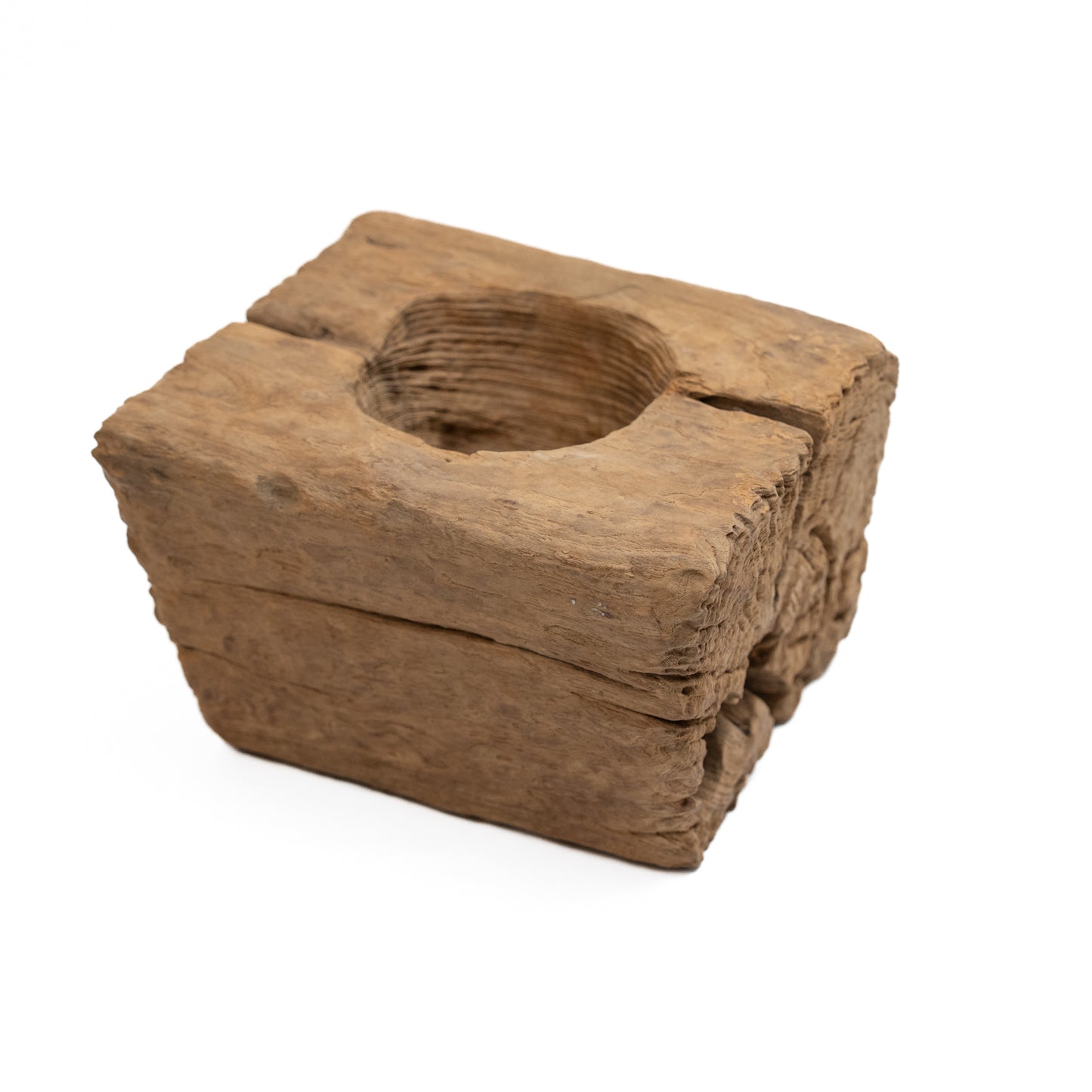 Rustic Square Wood Planter - Large