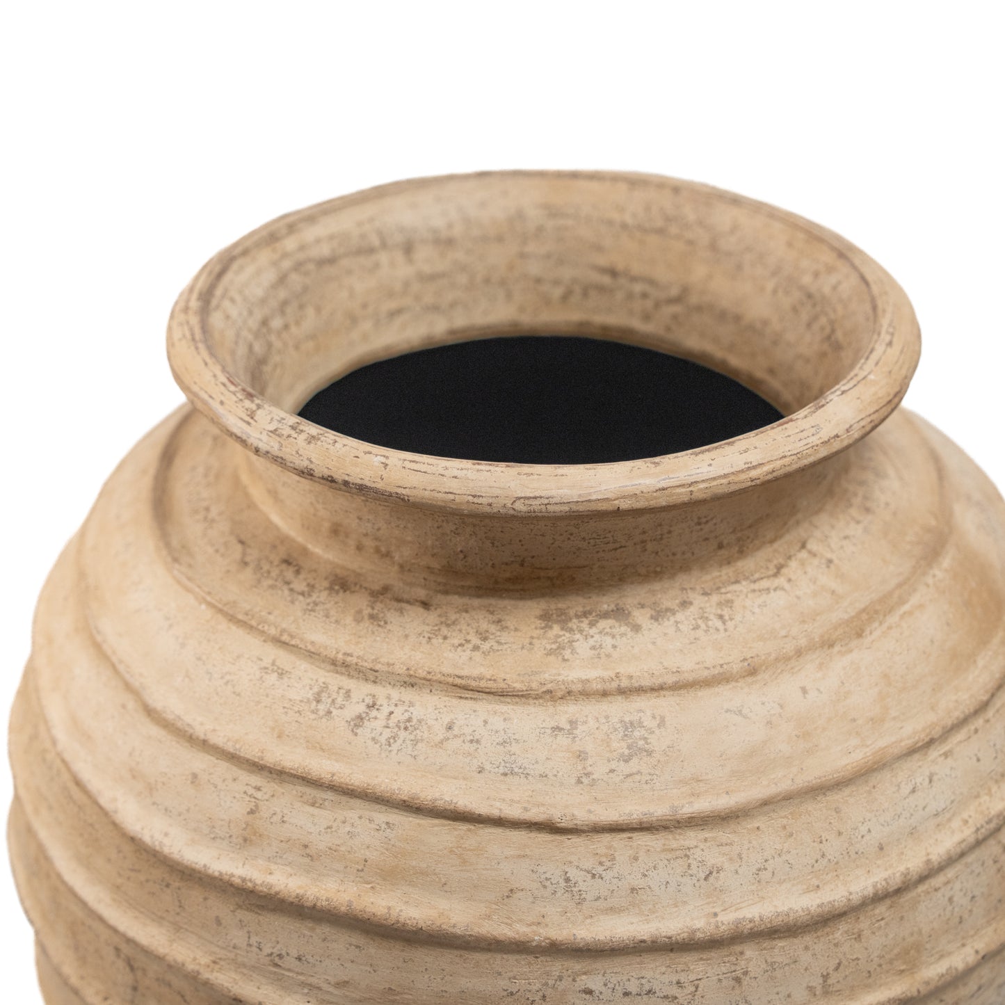 Ribbed Beige Planter