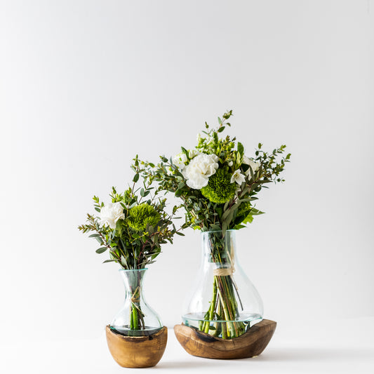Set of 2 Vases - Large & Small Without Plants