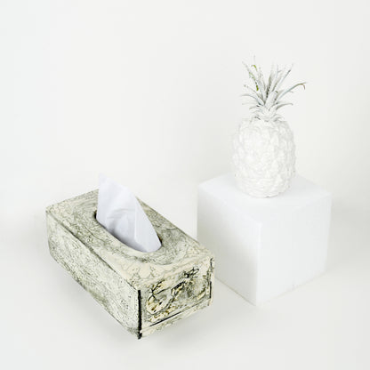 Beige Resin Tissue Box
