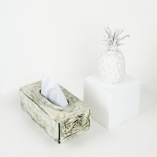 Beige Resin Tissue Box