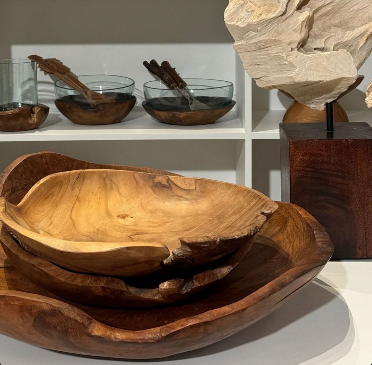 Plain Wood Bowl - Large