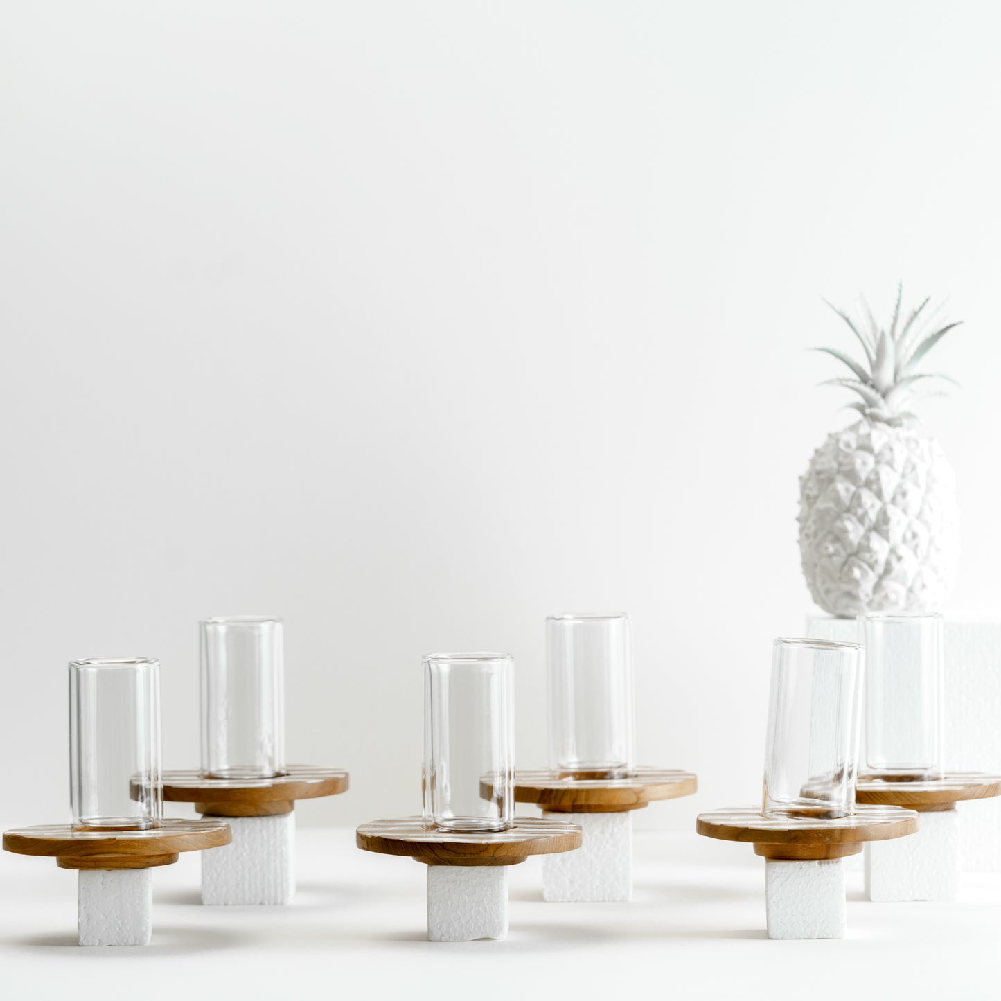 Mother of Pearl x Wood Tea Set & Sugar Container