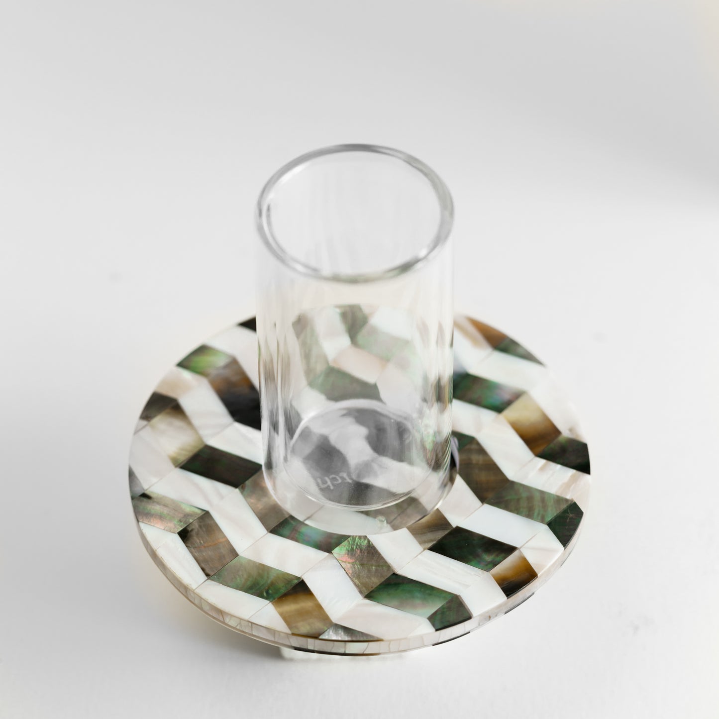 Grey & White Mother of Pearl Tea Set