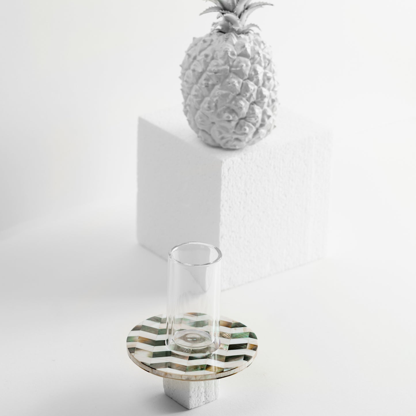 Grey & White Mother of Pearl Tea Set