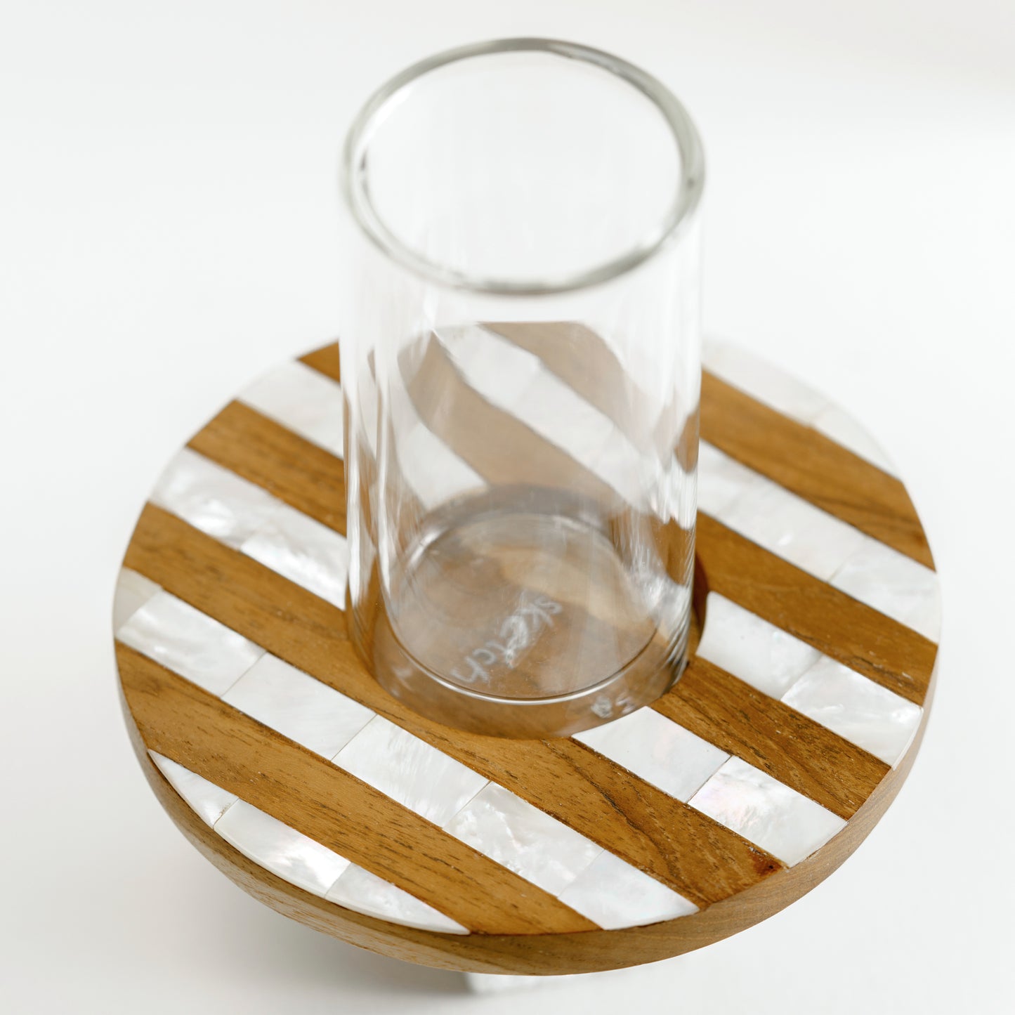 Mother of Pearl x Wood Tea Set & Sugar Container