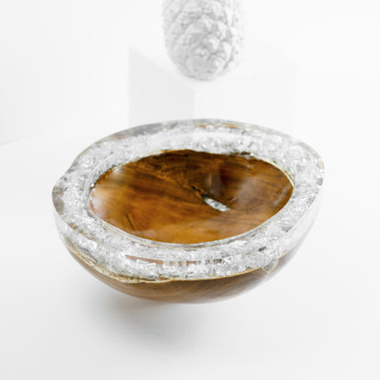 White Resin x Wood Bowl - Medium