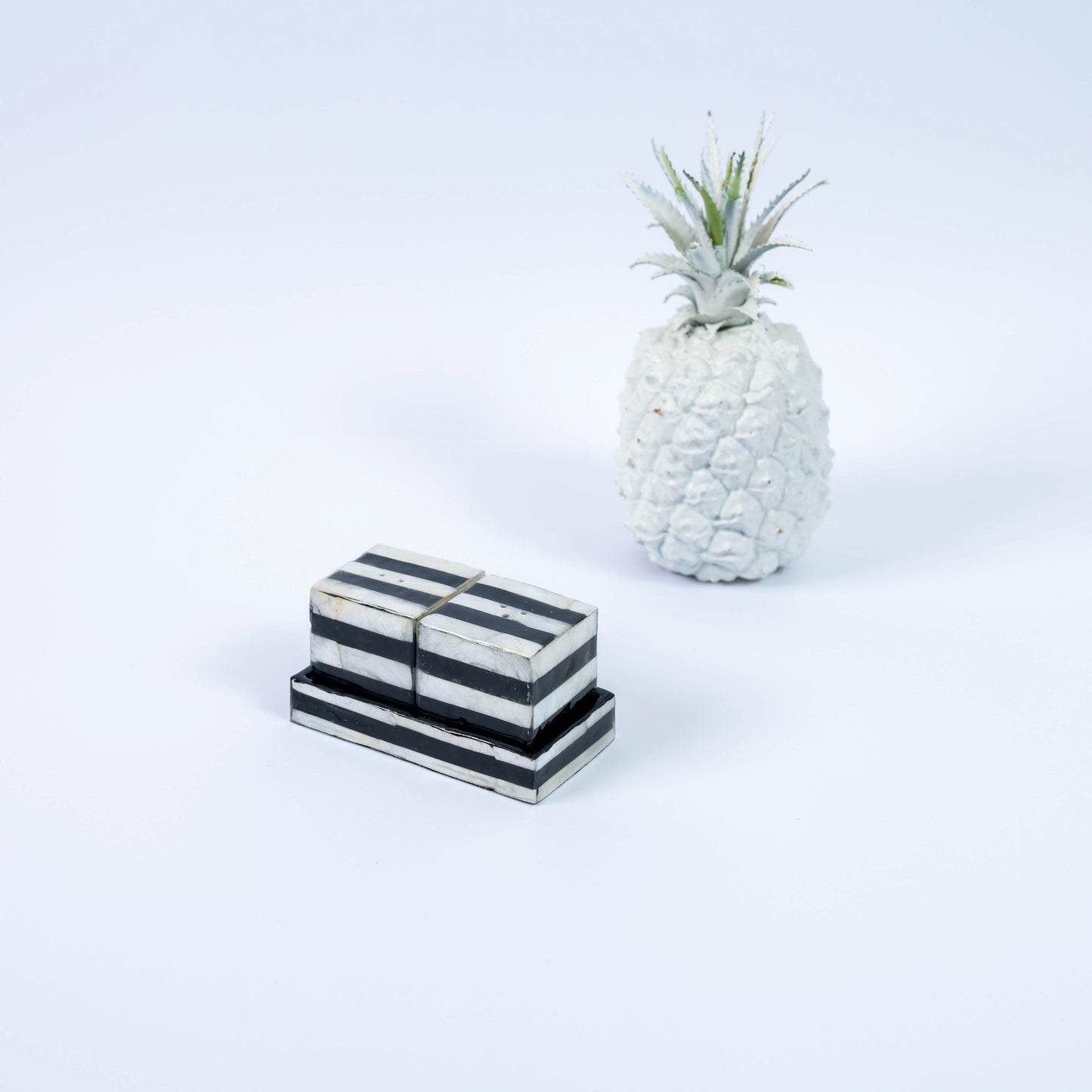 Black & White Stripes Salt & Pepper Set