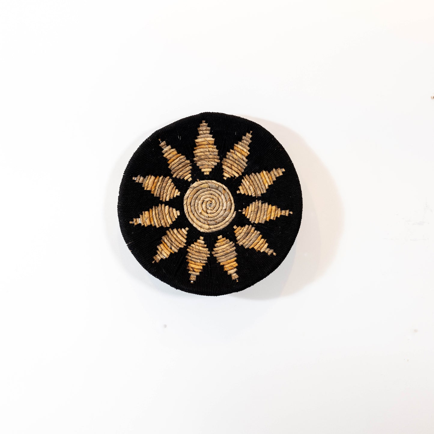 Handmade Rattan Wall Decor in Black - Small