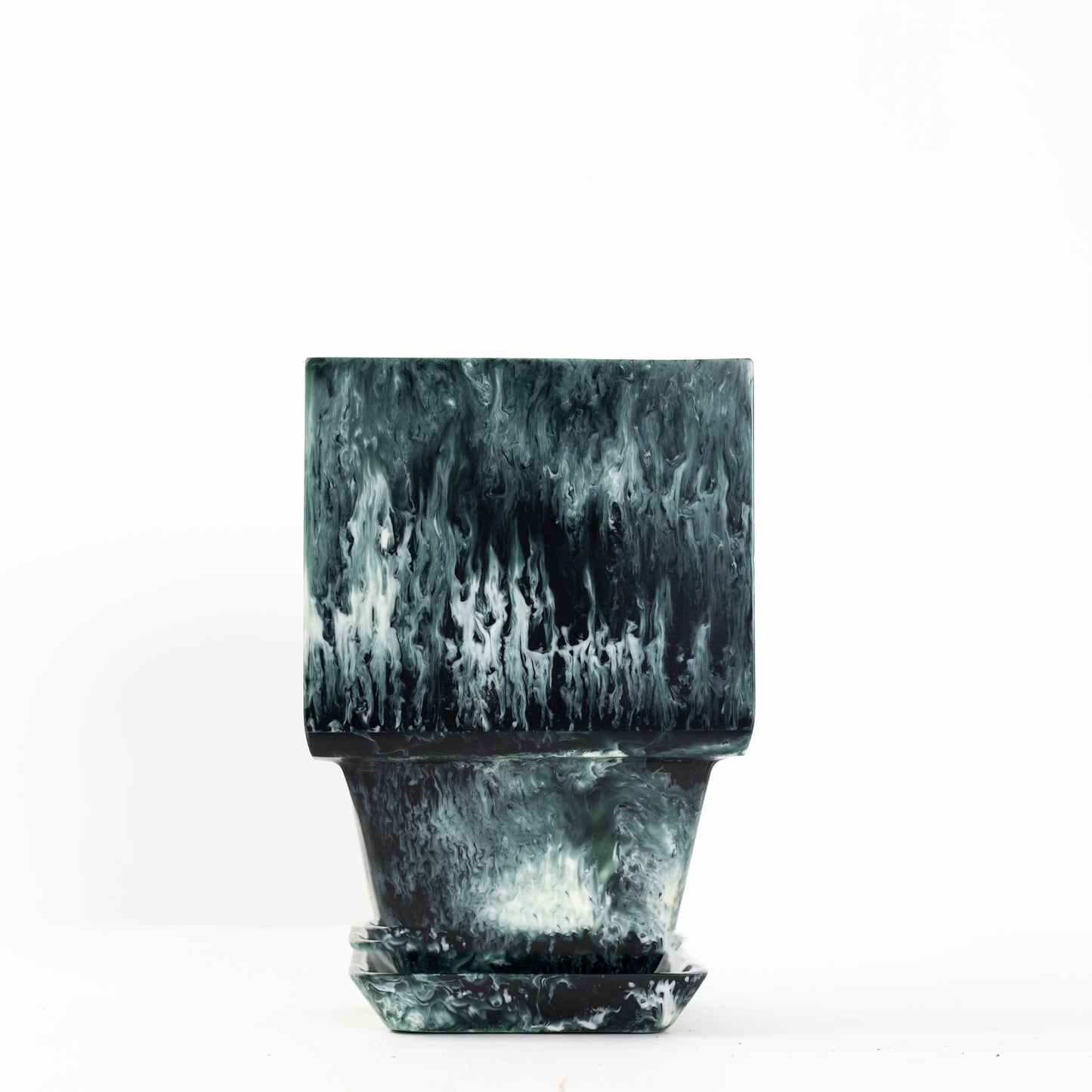 Plant Pot in Green Resin - Small