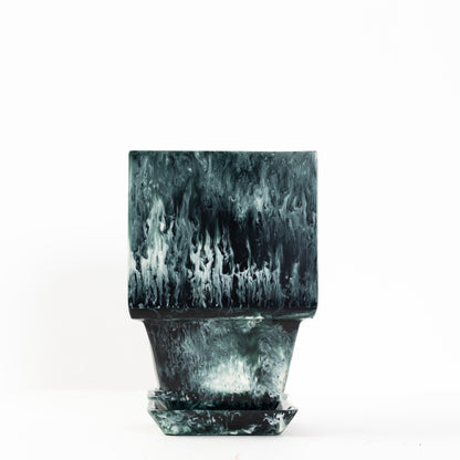 Plant Pot in Green Resin - Small