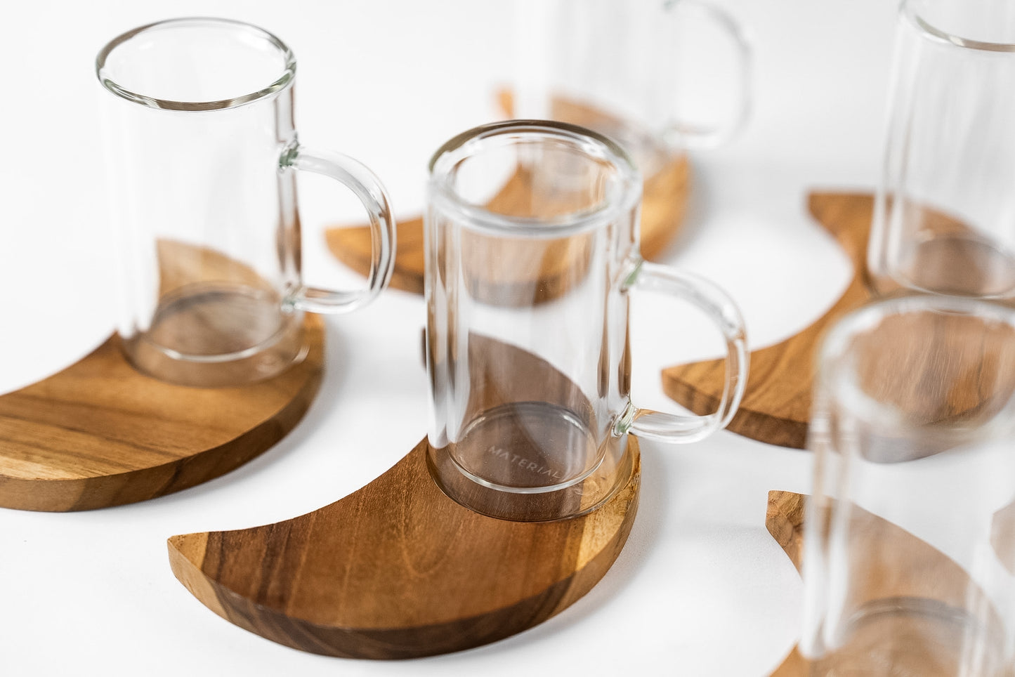Ramadan Wood Tea Set & Sugar Container