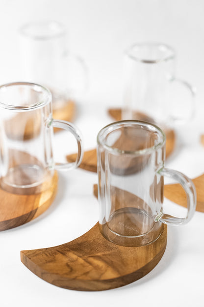 Ramadan Wood Tea Set & Sugar Container