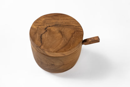 Natural Wood Tea Set & Sugar Container