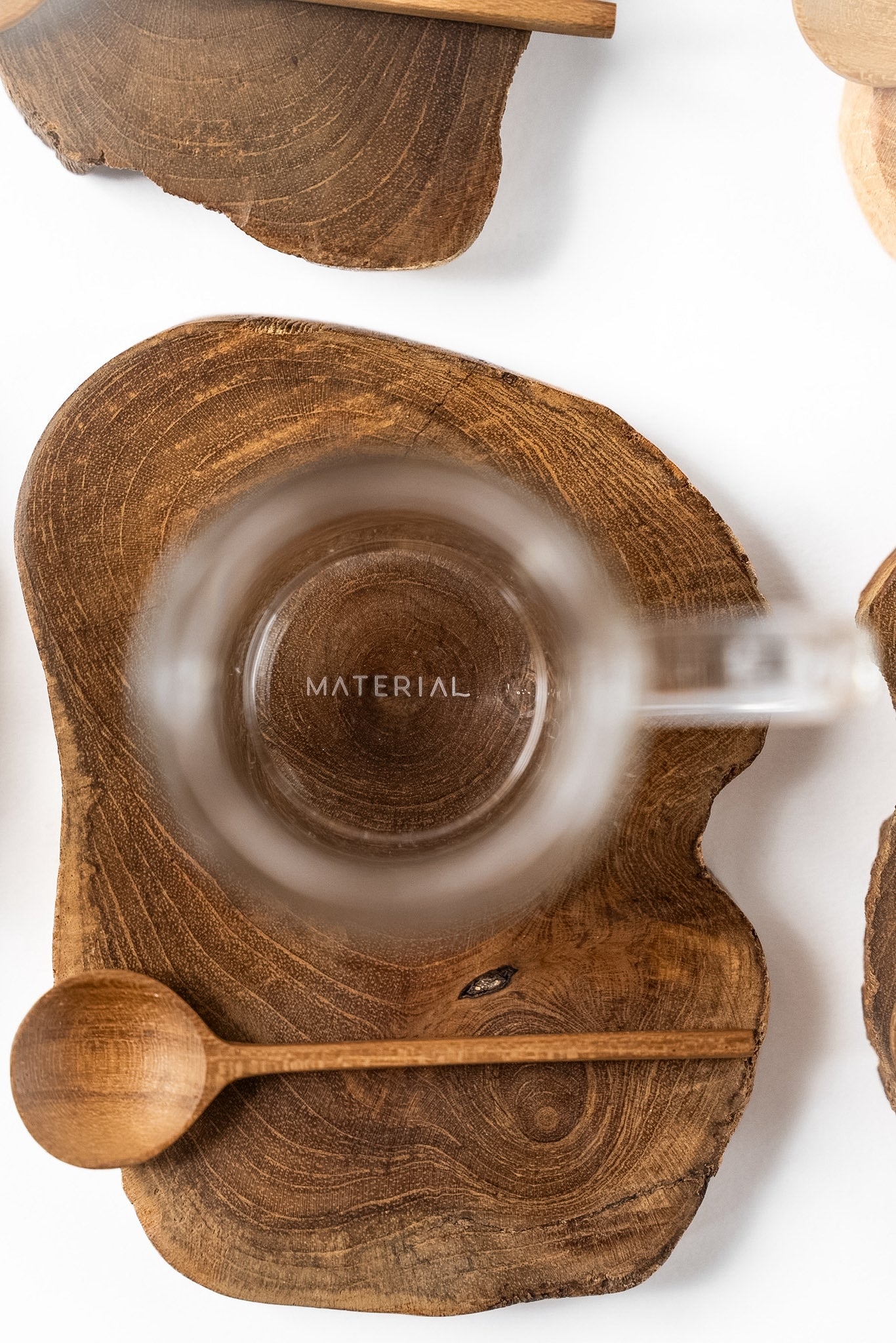 Natural Wood Tea Set & Sugar Container