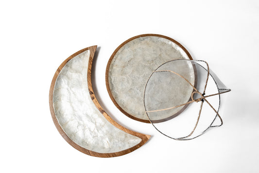 Wood x Shell Plates - Set of 2