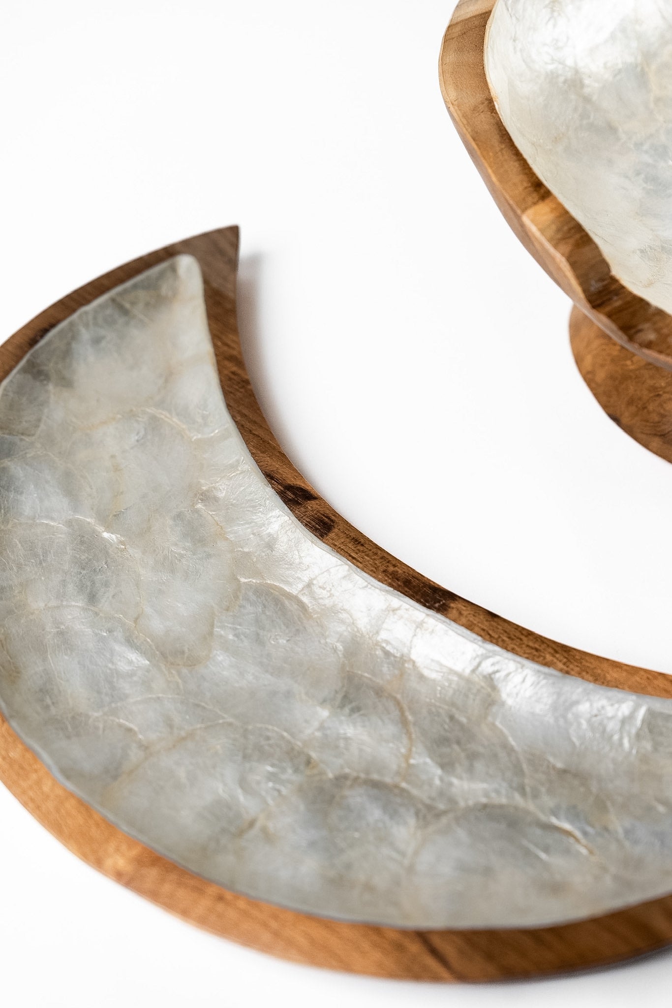 Wood x Shell Plates - Set of 2