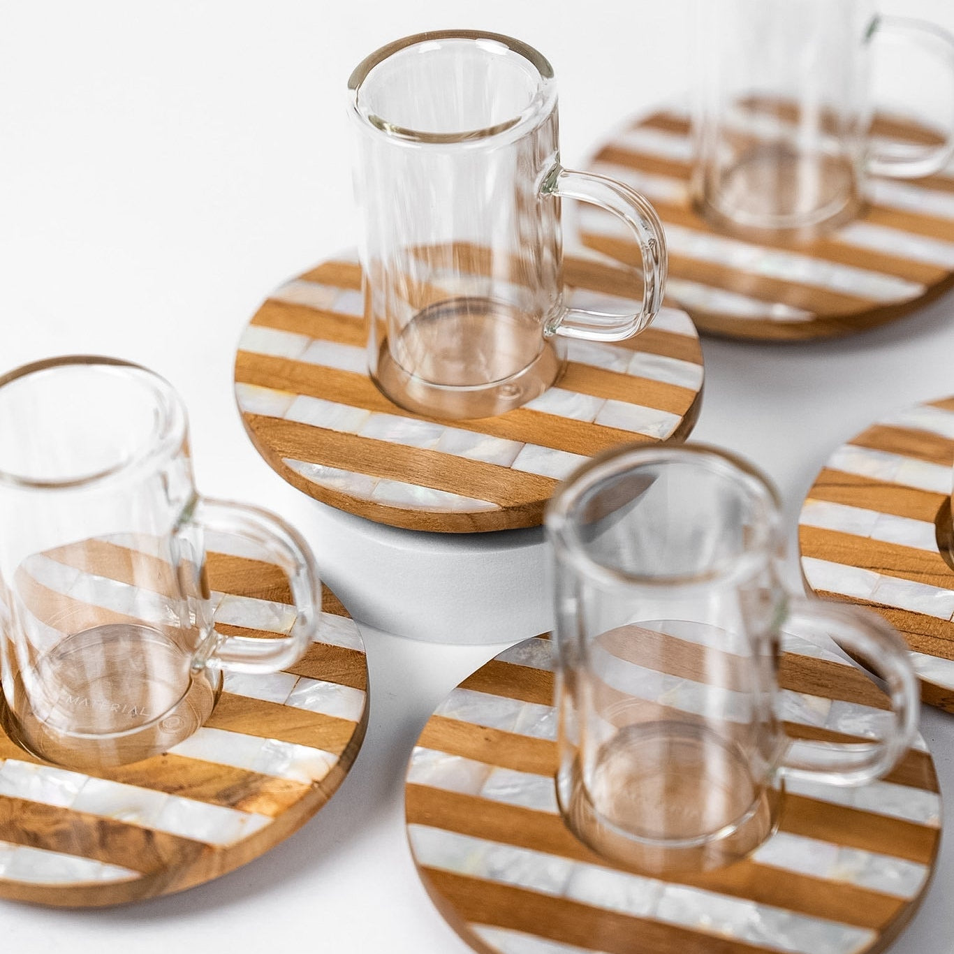 Mother of Pearl x Wood Tea Set