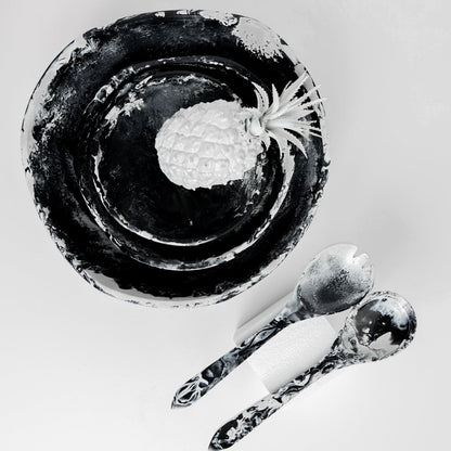 Black & White Resin Bowl - Medium