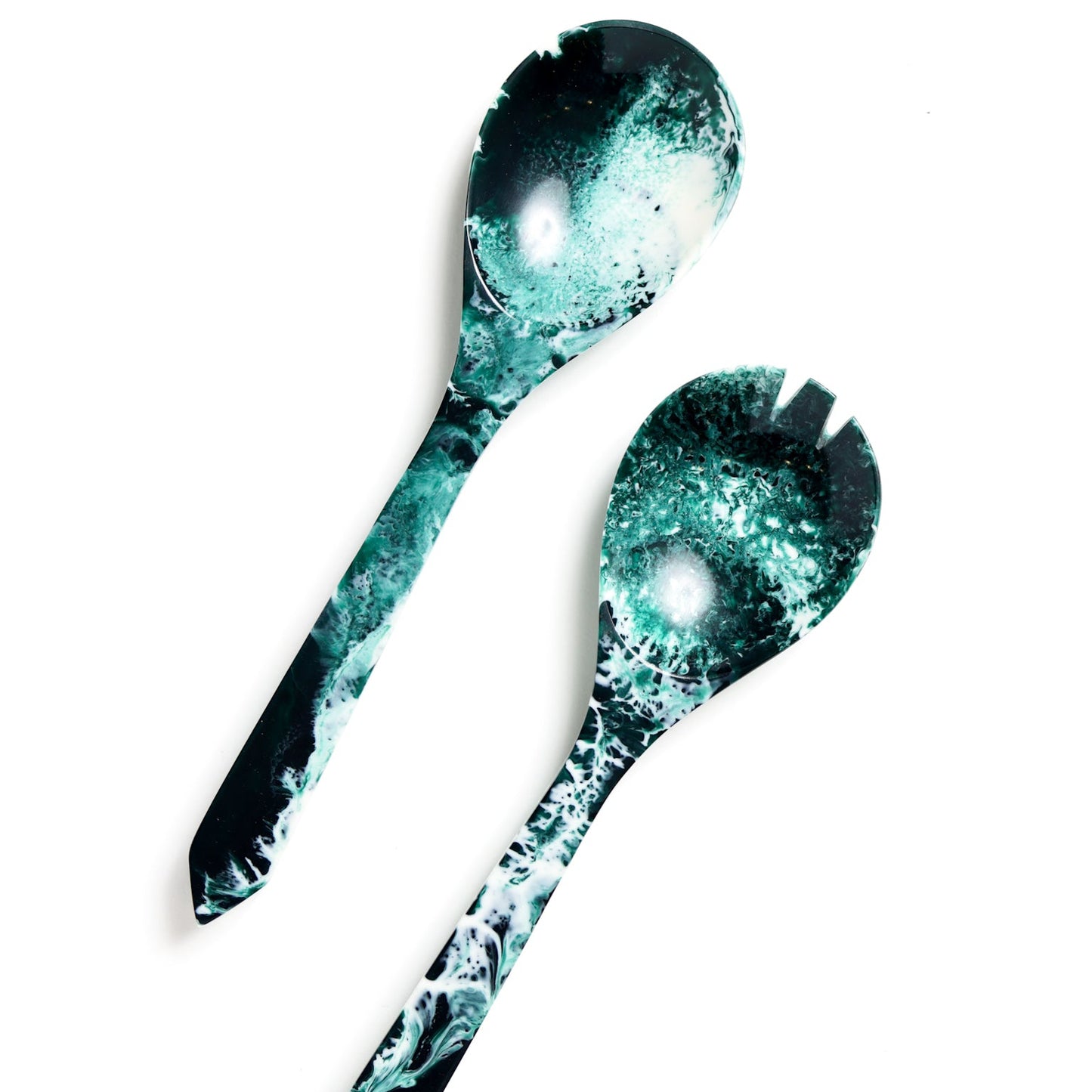 Set of 2 Resin Serving Utensils - Green